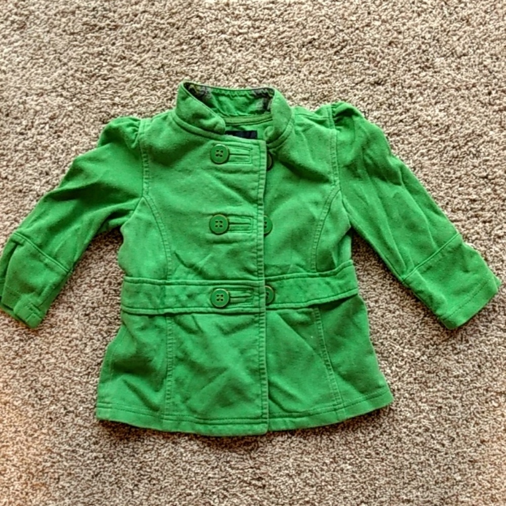 Baby Gap girls 24 months green stretch jacket